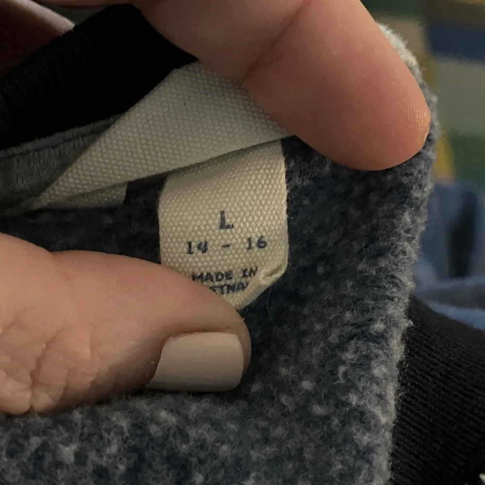 🔹4 for $30 Lands' End Kids Heathered Blue Crewneck Sweatshirt, Large (14-16)